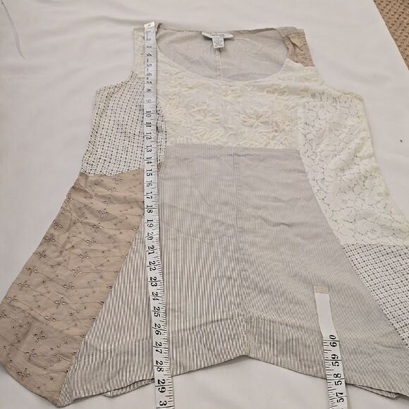 Style & Co. Asymmetrical Cream Tank Top size 10P - Picture 5 of 6